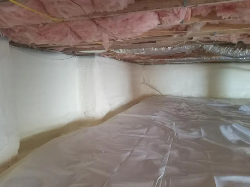 Crawl space encapsulation with closed-cell spray foam for Attic Insulation in Marlene Village
